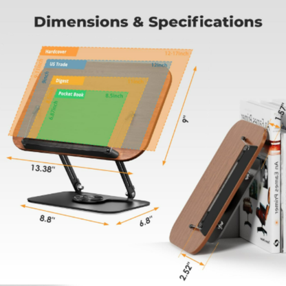 Lectora by Luminook™ - 360° Book & Tablet Stand
