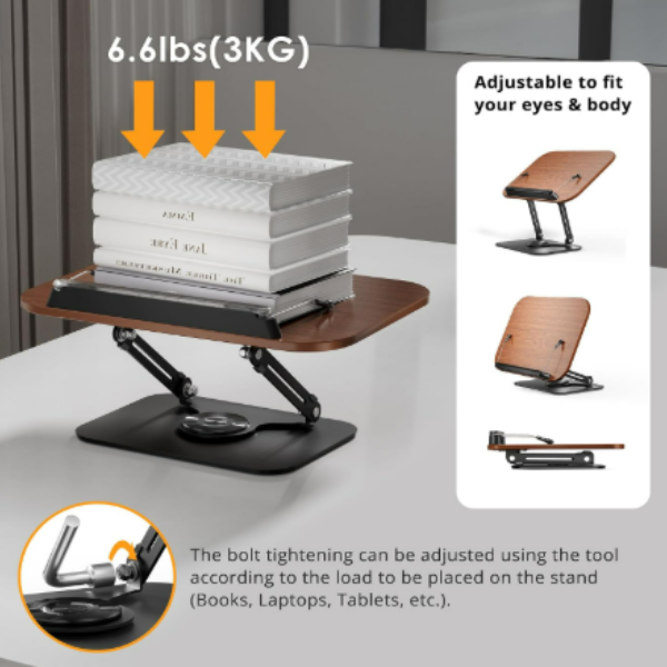 Lectora by Luminook™ - 360° Book & Tablet Stand